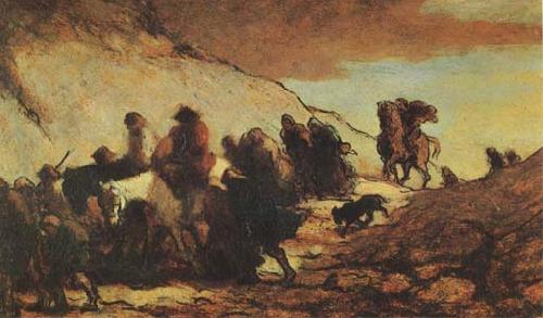 Honore  Daumier The Emigrants (mk09)